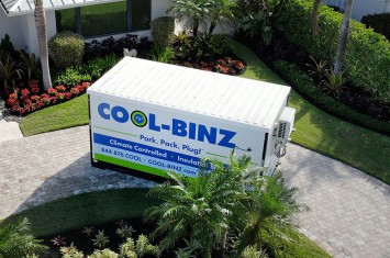 Cool-Binz climate controlled bin in driveway
