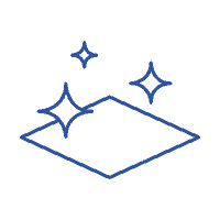 blue graphic image of floor with sparkles