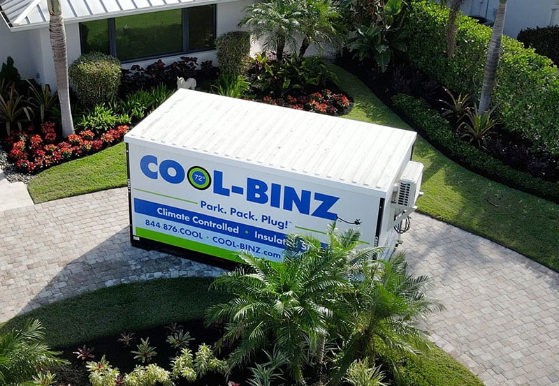 Cool-Binz climate controlled bin in driveway