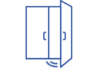 Swing-open doors icon