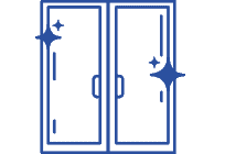 Interior glass doors icon